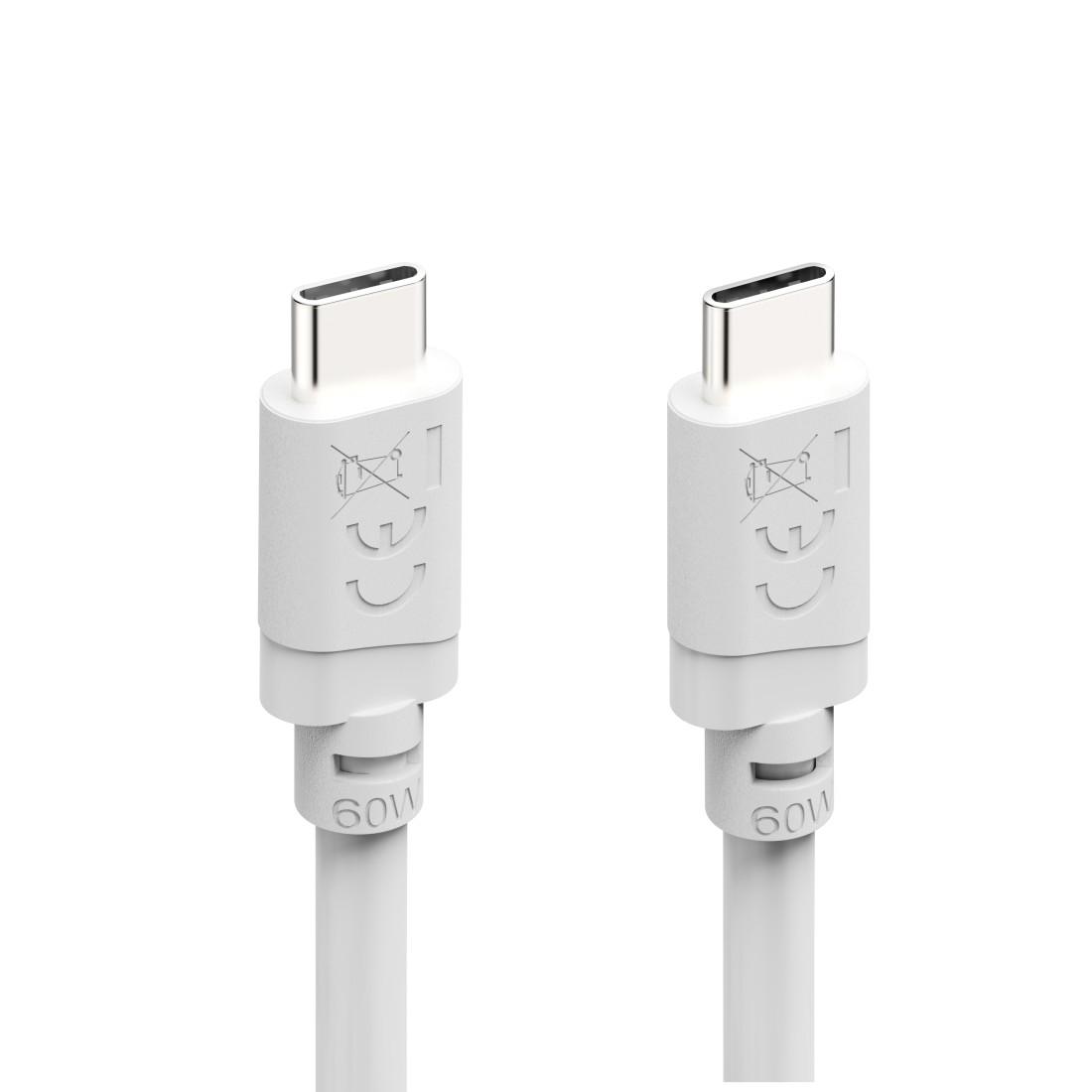 Cabl HAMA USB-C - USB-C, 60W, 2 m, alb