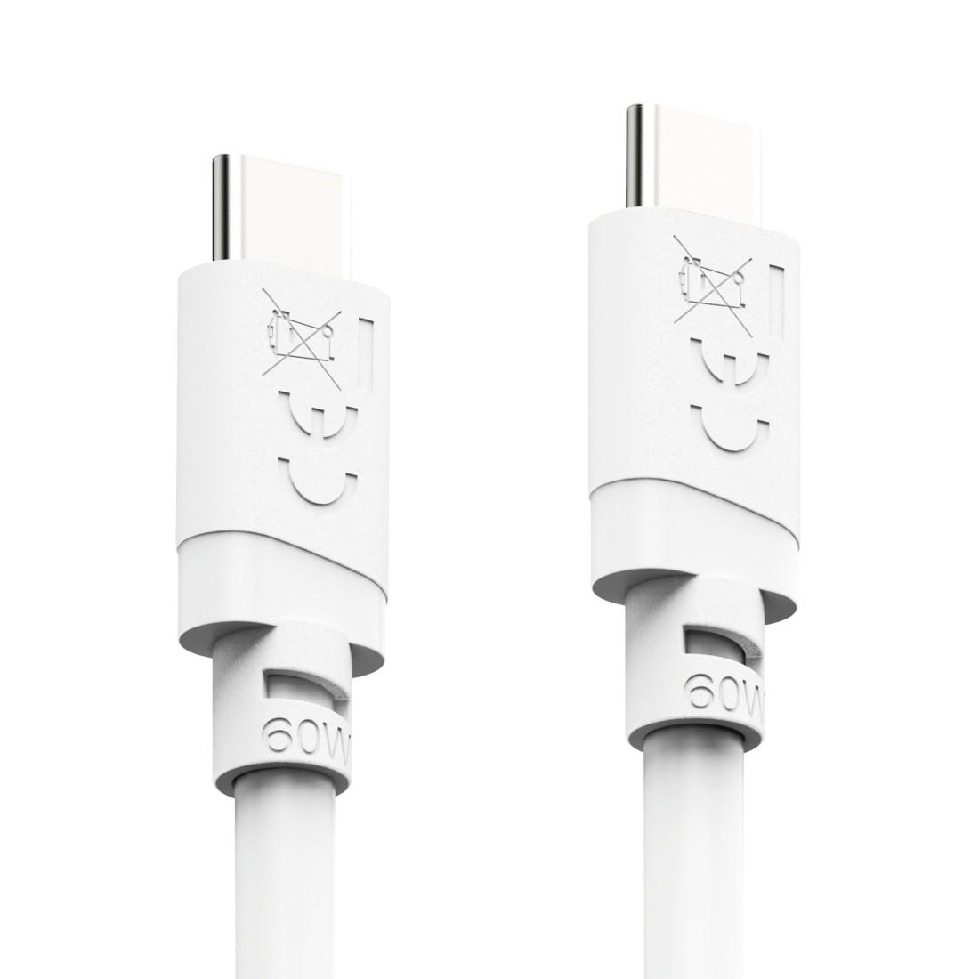 Cabl HAMA USB-C - USB-C, 60W, 2 m, alb