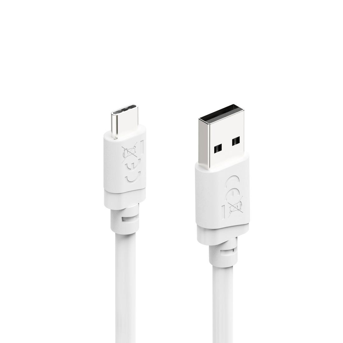 Cabl HAMA USB-A - USB-C, 2 m, alb