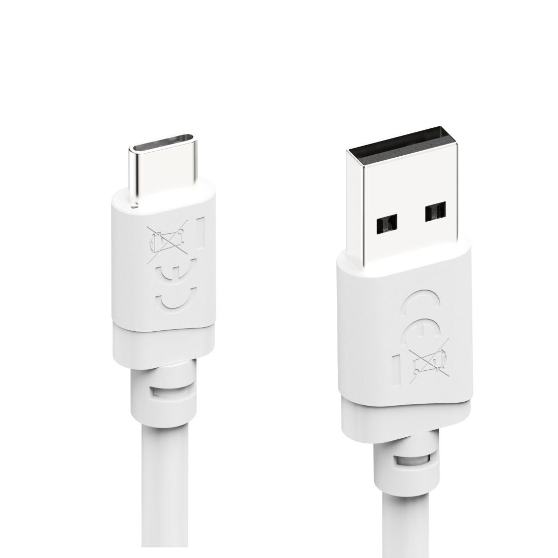 Cabl HAMA USB-A - USB-C, 2 m, alb