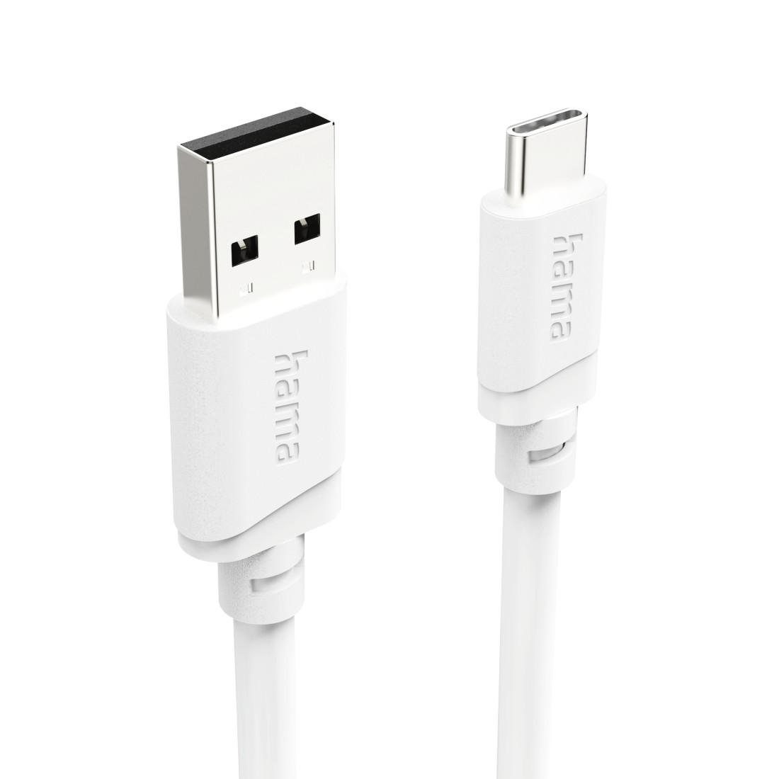 Cabl HAMA USB-A - USB-C, 2 m, alb