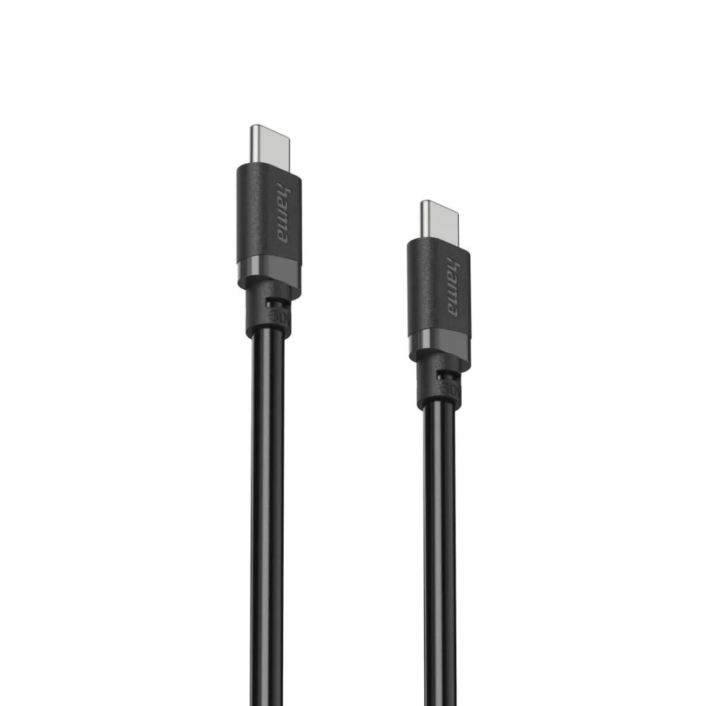 Cabl HAMA USB-C - USB-C, 60W, 0.5 m, negru