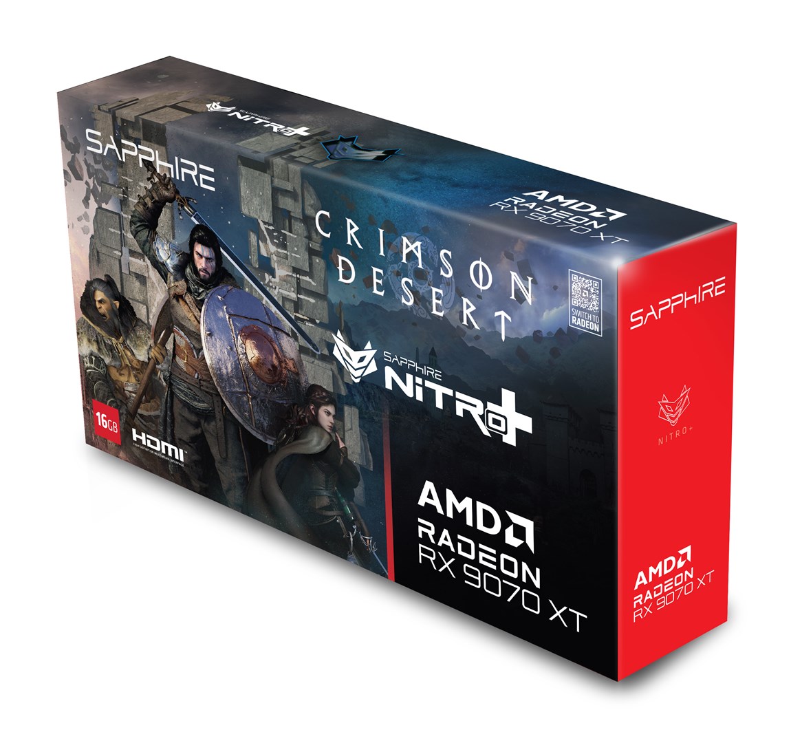 Видео карта AMD Radeon RX 9070 XT OC Sapphire NITRO+ Crimson Desert Edition 16 GB GDDR6