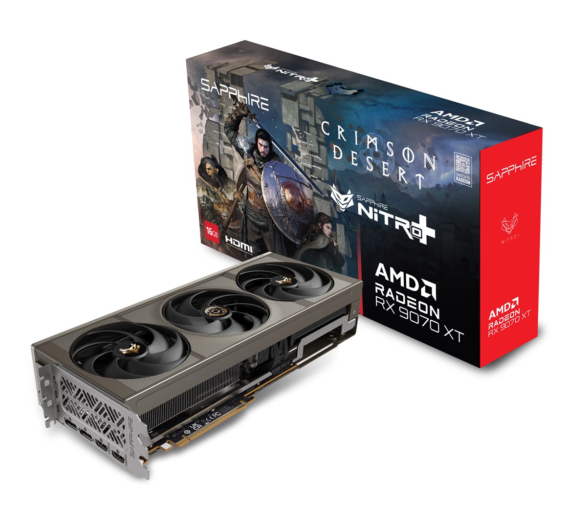 Видео карта AMD Radeon RX 9070 XT OC Sapphire NITRO+ Crimson Desert Edition 16 GB GDDR6