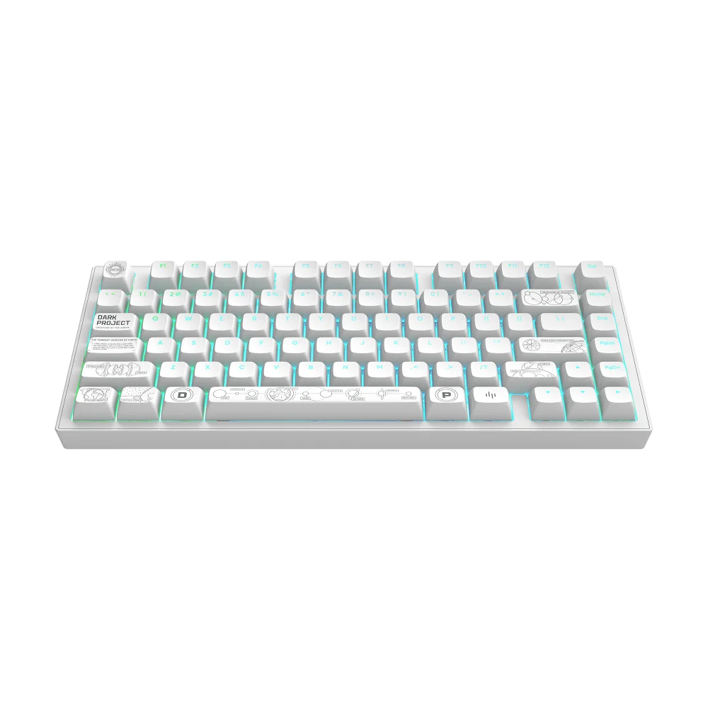 Геймърскa безжична клавиатура Dark Project ALU81A Terra Nova R2 White RGB