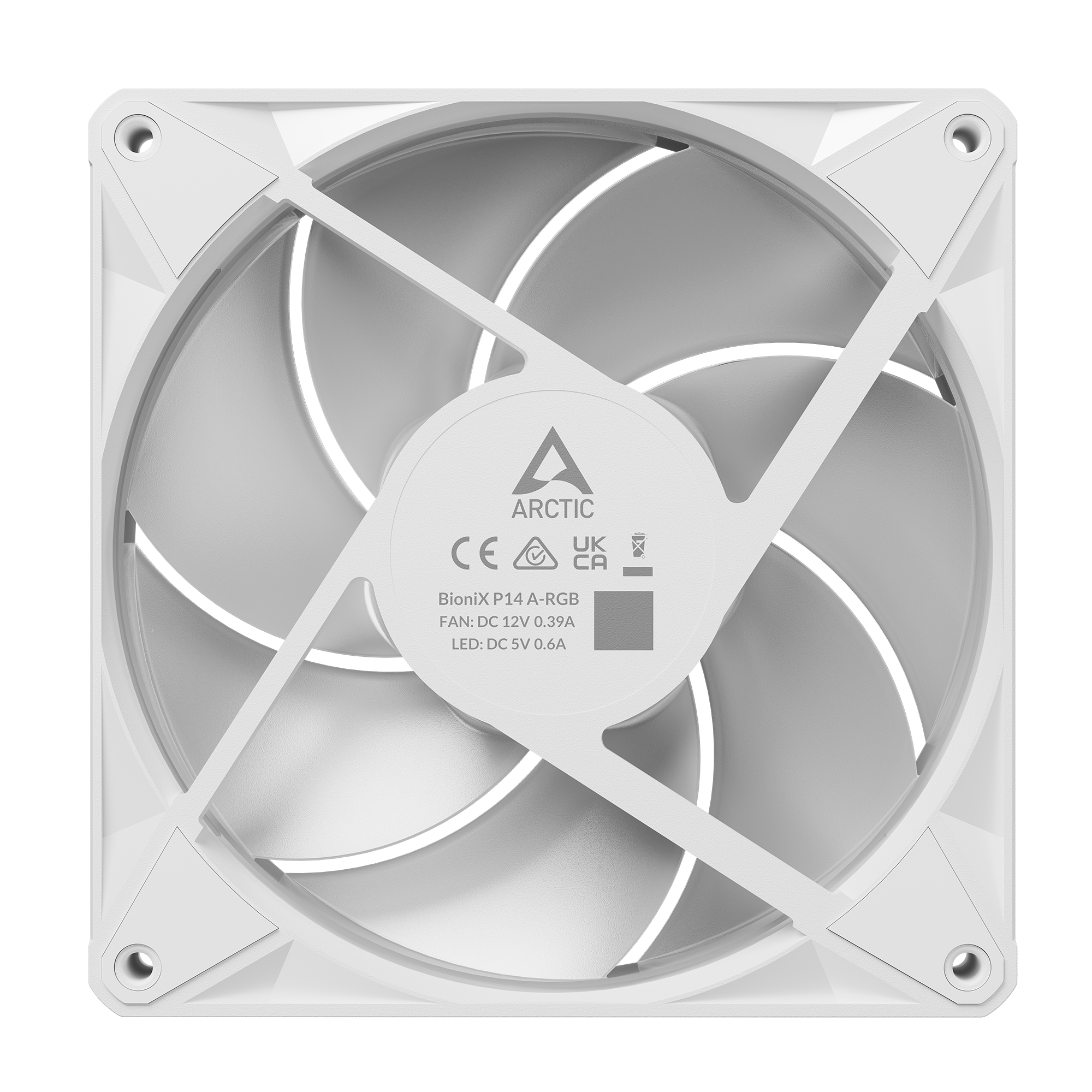 Вентилатор ARCTIC BioniX P14 A-RGB PWM 140mm Daisy Chain - Бял