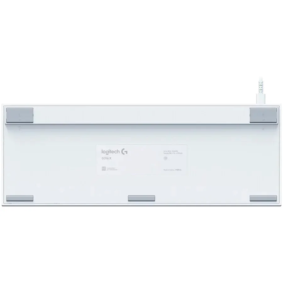 Геймърска механична клавиатура Logitech G316 X 98 - Hot-Swappable Tactile Switch - White