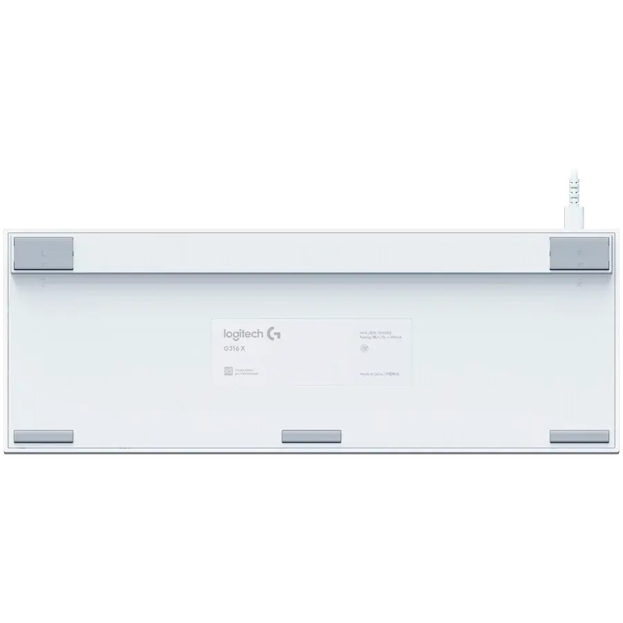 Геймърска механична клавиатура Logitech G316 X 98 - Hot-Swappable Tactile Switch - White
