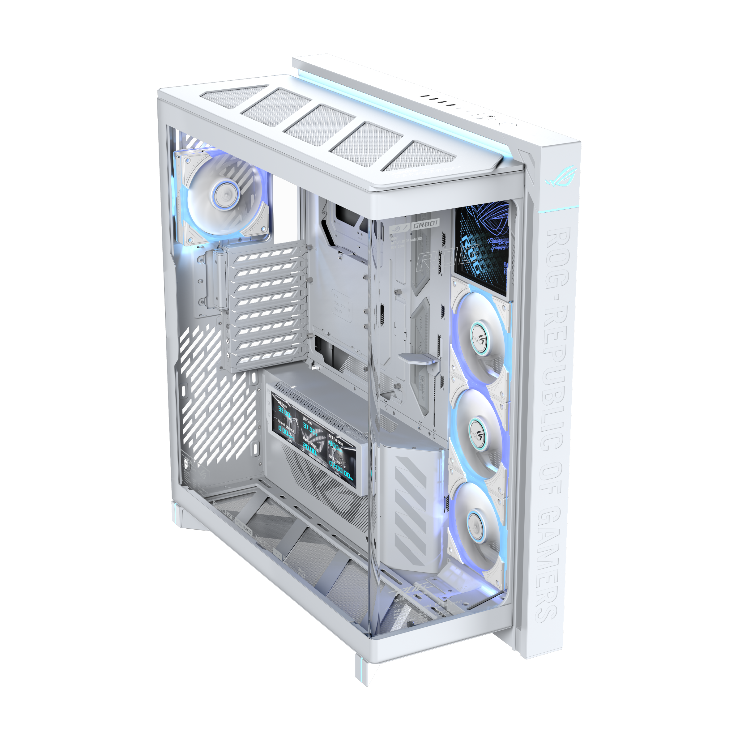 Кутия ASUS ROG CRONOX ARGB E-ATX Mid-Tower - White