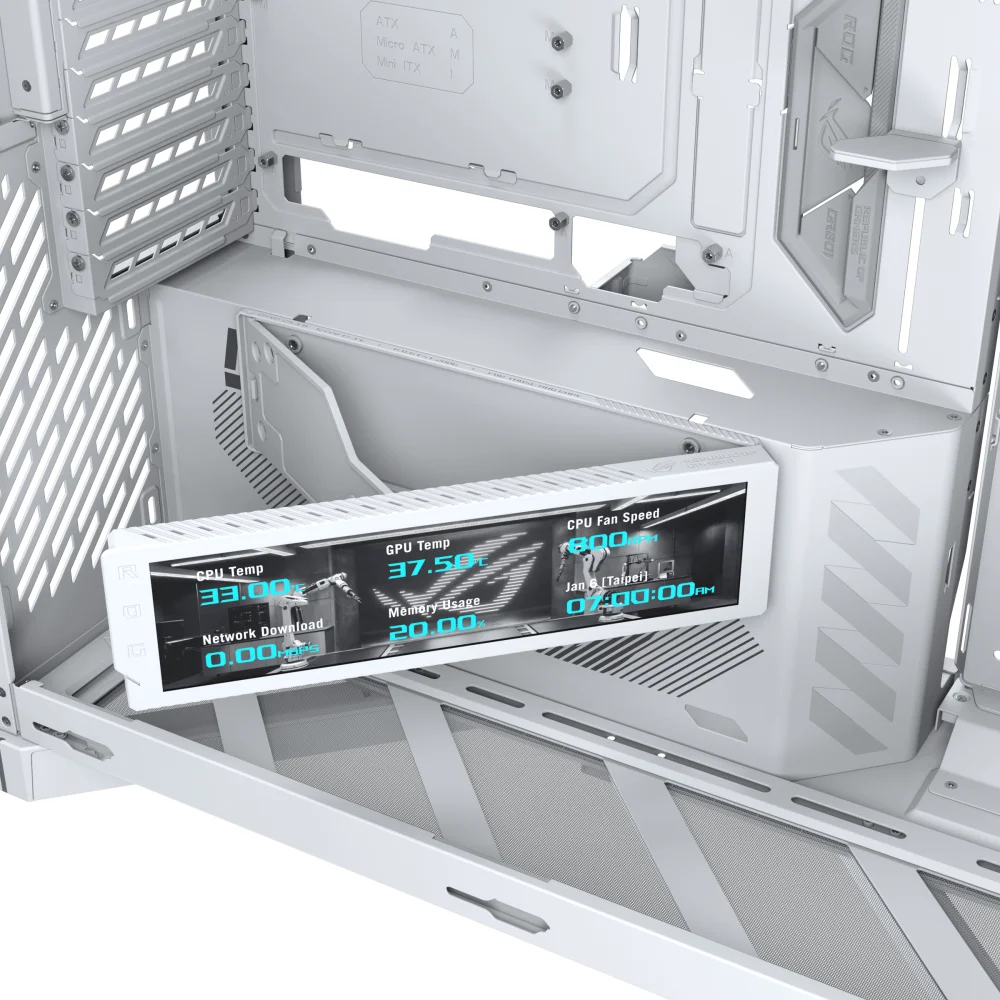 Кутия ASUS ROG CRONOX ARGB E-ATX Mid-Tower - White