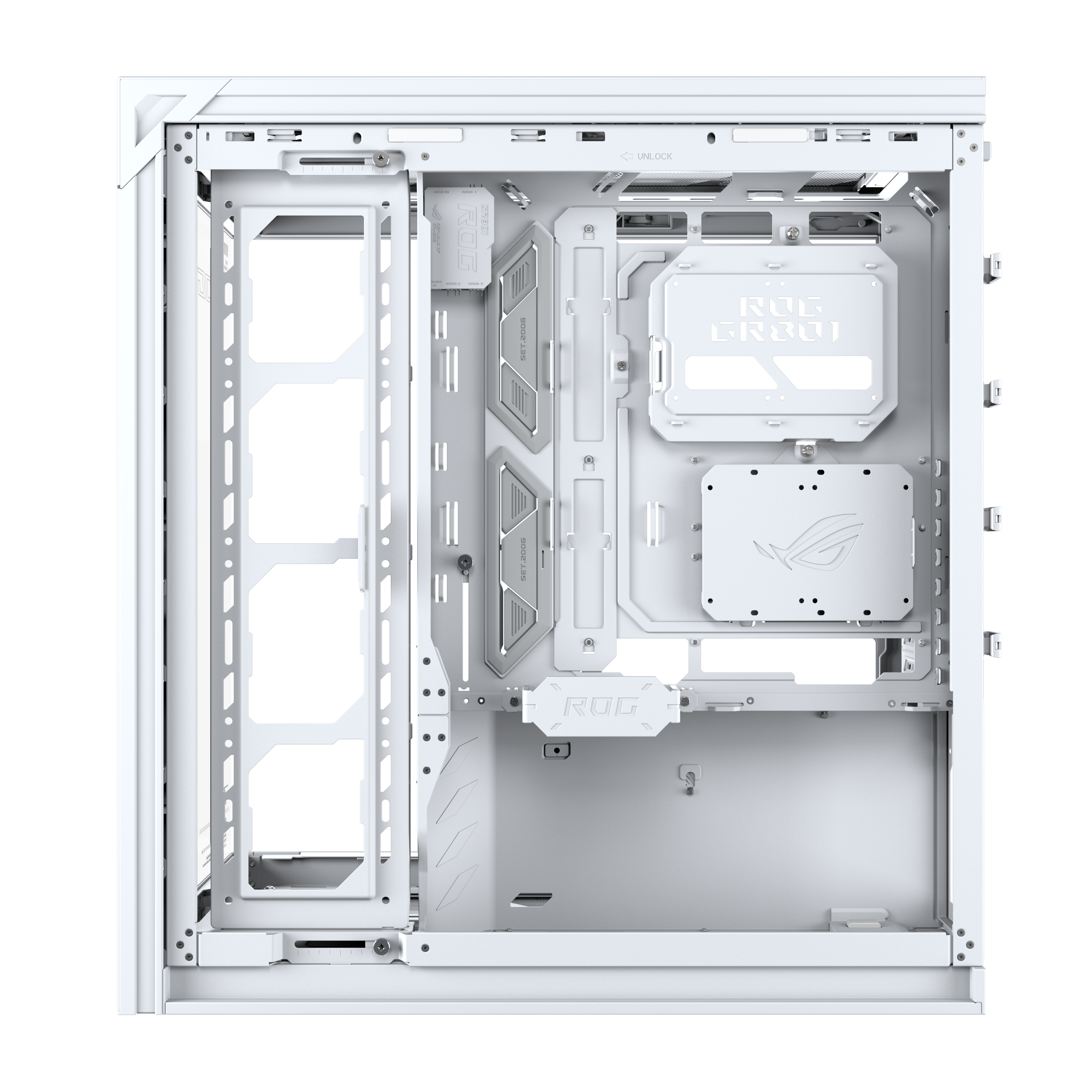 Кутия ASUS ROG CRONOX ARGB E-ATX Mid-Tower - White