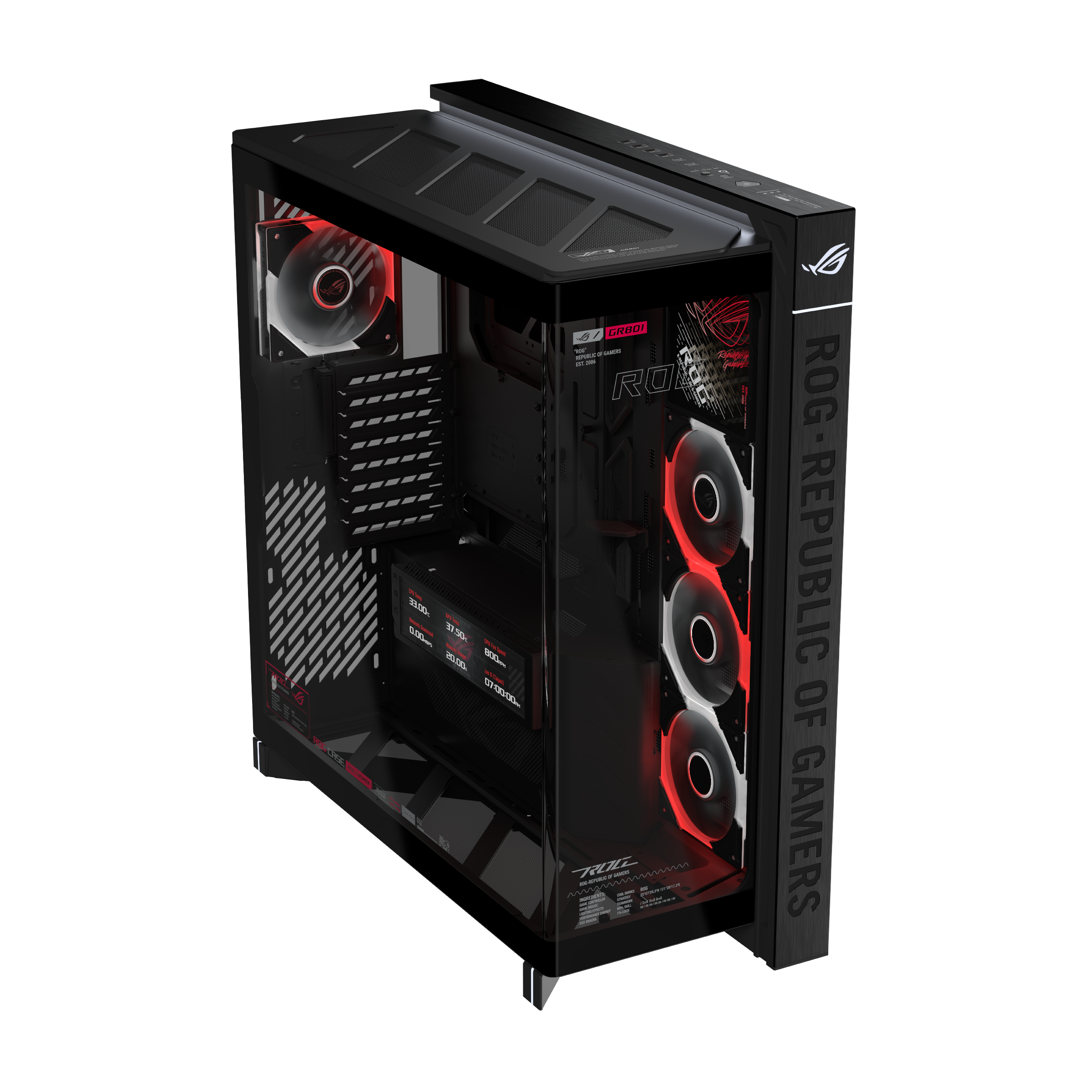 Кутия ASUS ROG CRONOX ARGB E-ATX Mid-Tower - Black