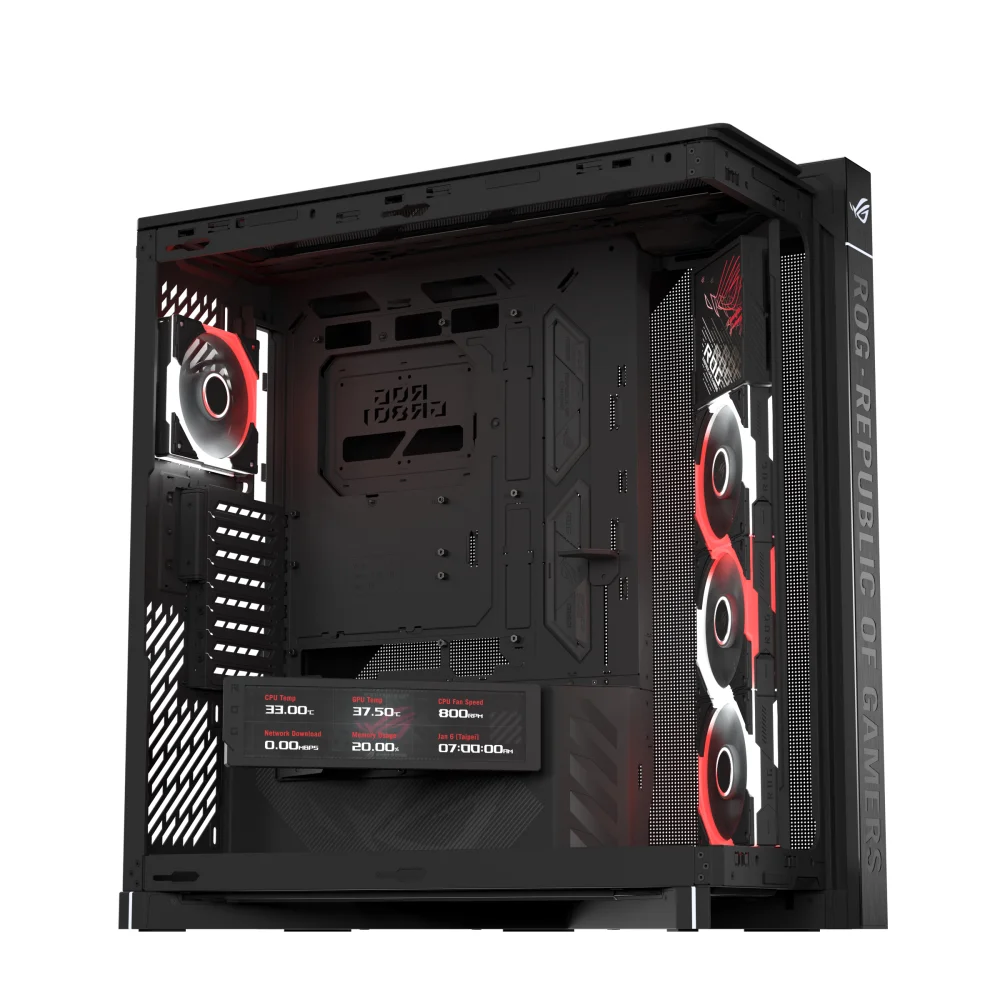 Кутия ASUS ROG CRONOX ARGB E-ATX Mid-Tower - Black