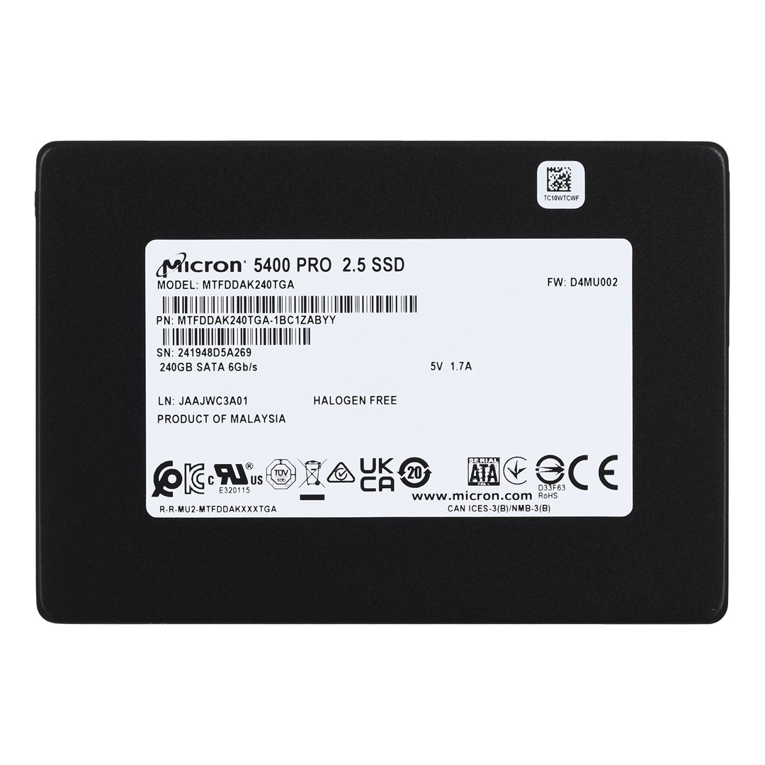 Диск SSD Micron 5400 PRO Server 240GB SATA 2.5" - MTFDDAK240TGA-1BC1ZABYYR (DWPD 1.5)