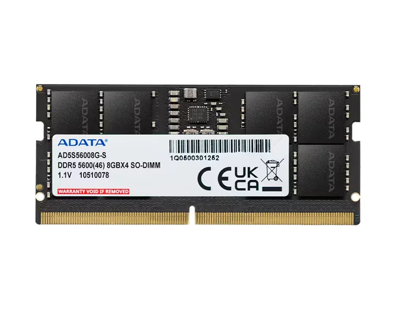 Памет Adata 8GB (1x8GB) DDR5 SODIMM 5600MHz CL46 - AD5S56008G-S