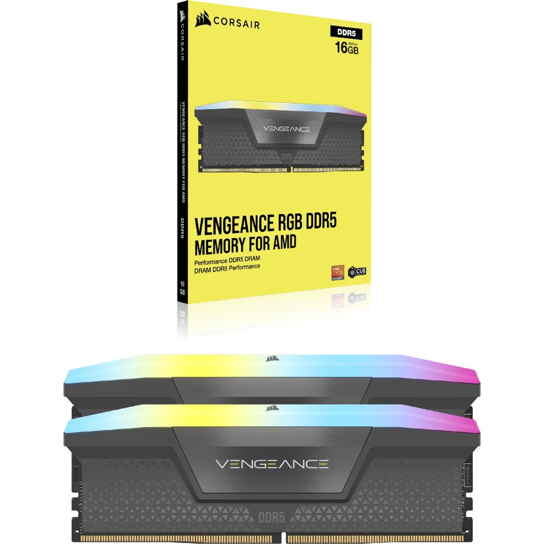 Памет Corsair Vengeance RGB 16GB (2x8GB) DDR5 5200MHz 288-pin DIMM CL40 XMP - CMH16GX5M2B5200Z40