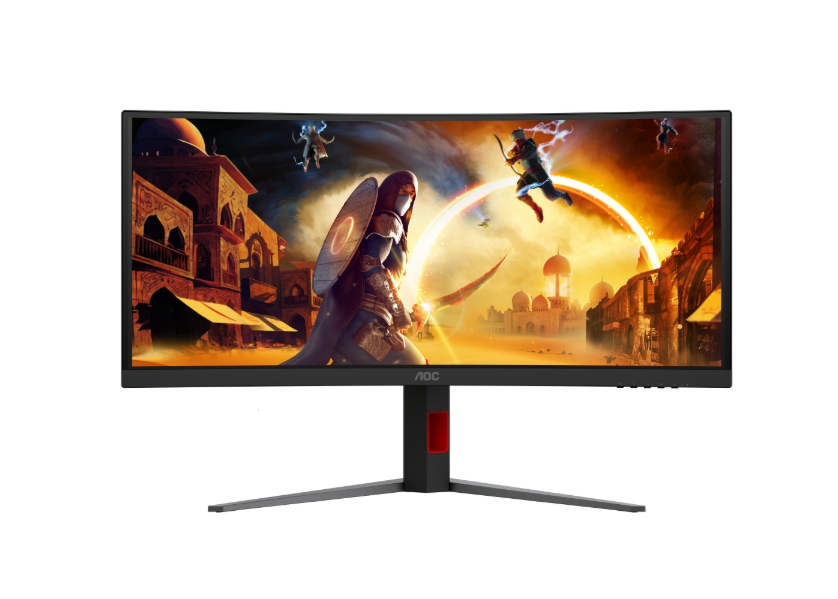 Монитор AOC CU34G4CA, 34" Curved 1500R, Fast VA, WLED, 3440x1440, 180Hz, 1ms GtG, 0.5ms MPRT, Adaptive Sync, 5Wx2, Tilt, Swivel, 2xHDMI, DP, USB hub