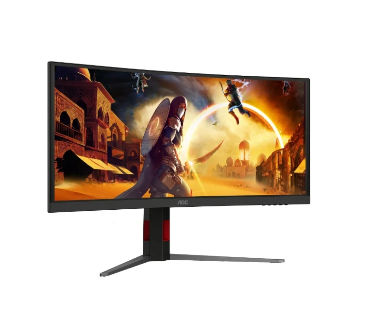 Монитор AOC CU34G4CA, 34" Curved 1500R, Fast VA, WLED, 3440x1440, 180Hz, 1ms GtG, 0.5ms MPRT, Adaptive Sync, 5Wx2, Tilt, Swivel, 2xHDMI, DP, USB hub