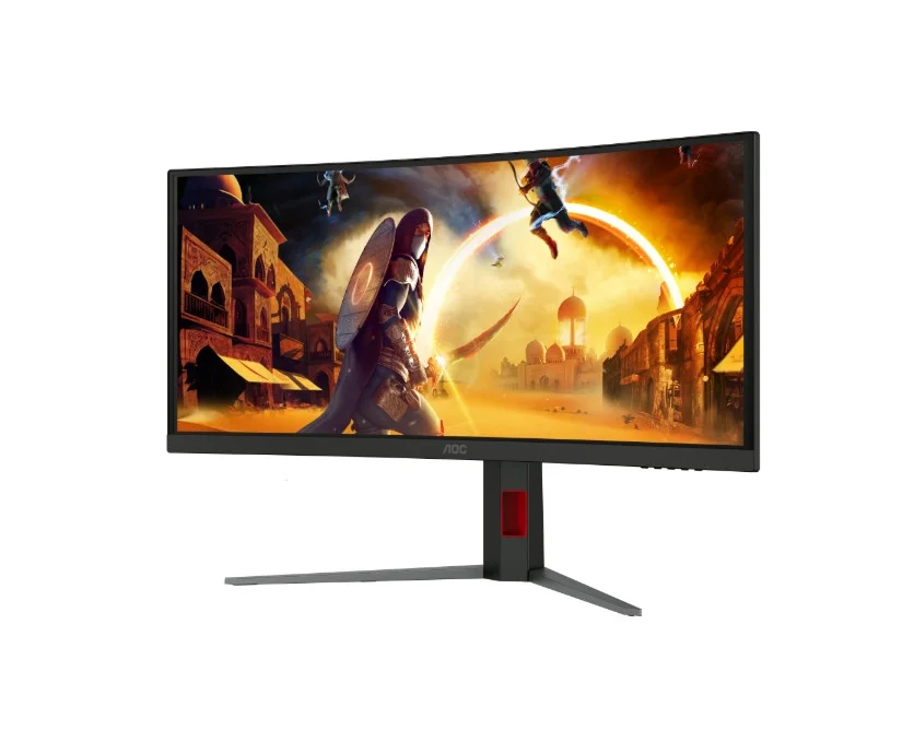 Монитор AOC CU34G4CA, 34" Curved 1500R, Fast VA, WLED, 3440x1440, 180Hz, 1ms GtG, 0.5ms MPRT, Adaptive Sync, 5Wx2, Tilt, Swivel, 2xHDMI, DP, USB hub