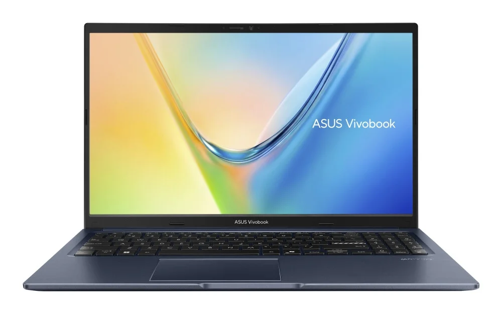 Лаптоп Asus Vivobook M1502XA-BQ015NA, AMD Ryzen 9 7940HS 4.0GHz, 15.6 "FHD(1920X1080) 16:9,16GB DDR5 (8 GB on BD),512 GB SSD,Backlit Keyboard , NO OS, Quiet Blue, no adapter - 90NB19L1-M001Z0