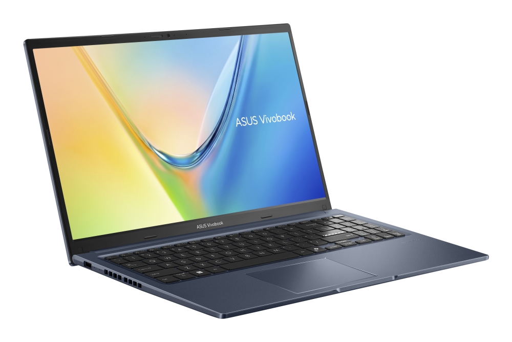 Лаптоп Asus Vivobook M1502XA-BQ015NA, AMD Ryzen 9 7940HS 4.0GHz, 15.6 "FHD(1920X1080) 16:9,16GB DDR5 (8 GB on BD),512 GB SSD,Backlit Keyboard , NO OS, Quiet Blue, no adapter - 90NB19L1-M001Z0