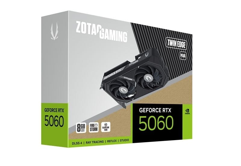 Видео карта ZOTAC GAMING GeForce RTX 5060 Twin Edge PLUS 8GB - ZT-B50600E2-10M