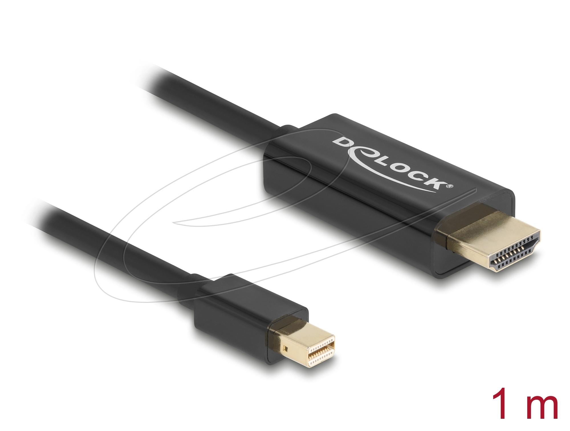 Delock Кабель пасивний mini DisplayPort 1.1 до HDMI, 1 м