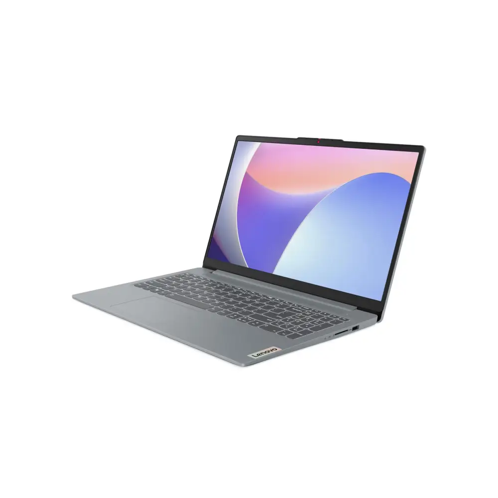 Лаптоп Lenovo IdeaPad Slim 3 15IAN8, Intel N100, 8GB LPDDR5 RAM, Intel UHD Graphics, 256GB M.2 SSD, No OS, Gray, No Adapter - 82XB00KHBM