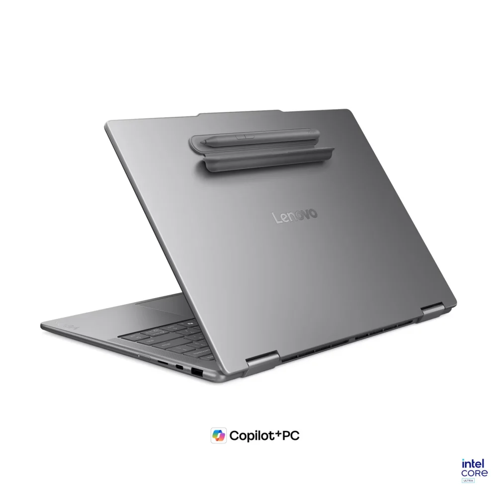 Лаптоп Lenovo Yoga 7 2-in-1 14IPH11, Intel Core Ultra 5 325, 24GB Soldered LPDDR5X-7467, 1TB SSD M.2 2242, Intel Graphics, 14" 2.8K WQXGA+ (2880x1800) OLED, 120Hz, HDR, Glass, Touch, X-Rite, Luna Grey - 83TC0022BM