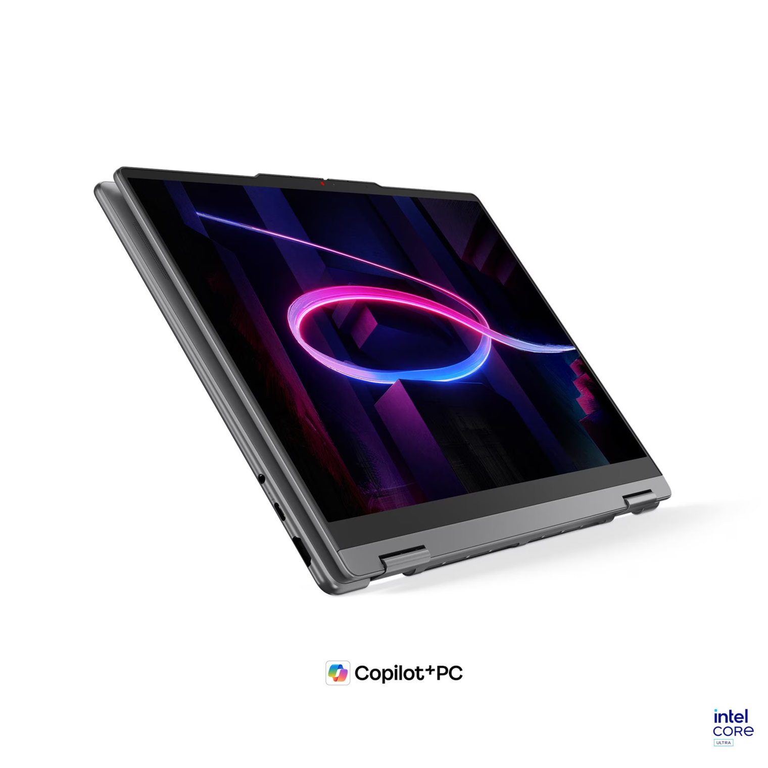 Лаптоп Lenovo Yoga 7 2-in-1 14IPH11, Intel Core Ultra 5 325, 24GB Soldered LPDDR5X-7467, 1TB SSD M.2 2242, Intel Graphics, 14" 2.8K WQXGA+ (2880x1800) OLED, 120Hz, HDR, Glass, Touch, X-Rite, Luna Grey - 83TC0022BM