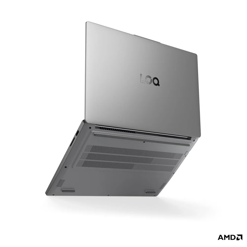 Лаптоп Lenovo LOQ 15ARP10E, AMD Ryzen 7 7735HS, 16GB SODIMM DDR5-4800, 512GB SSD M.2 2242, NVIDIA GeForce RTX 4050 6GB, 15.6" FHD (1920x1080) IPS 300nits, 144Hz, FreeSync, Luna Grey - 83S000AMBM