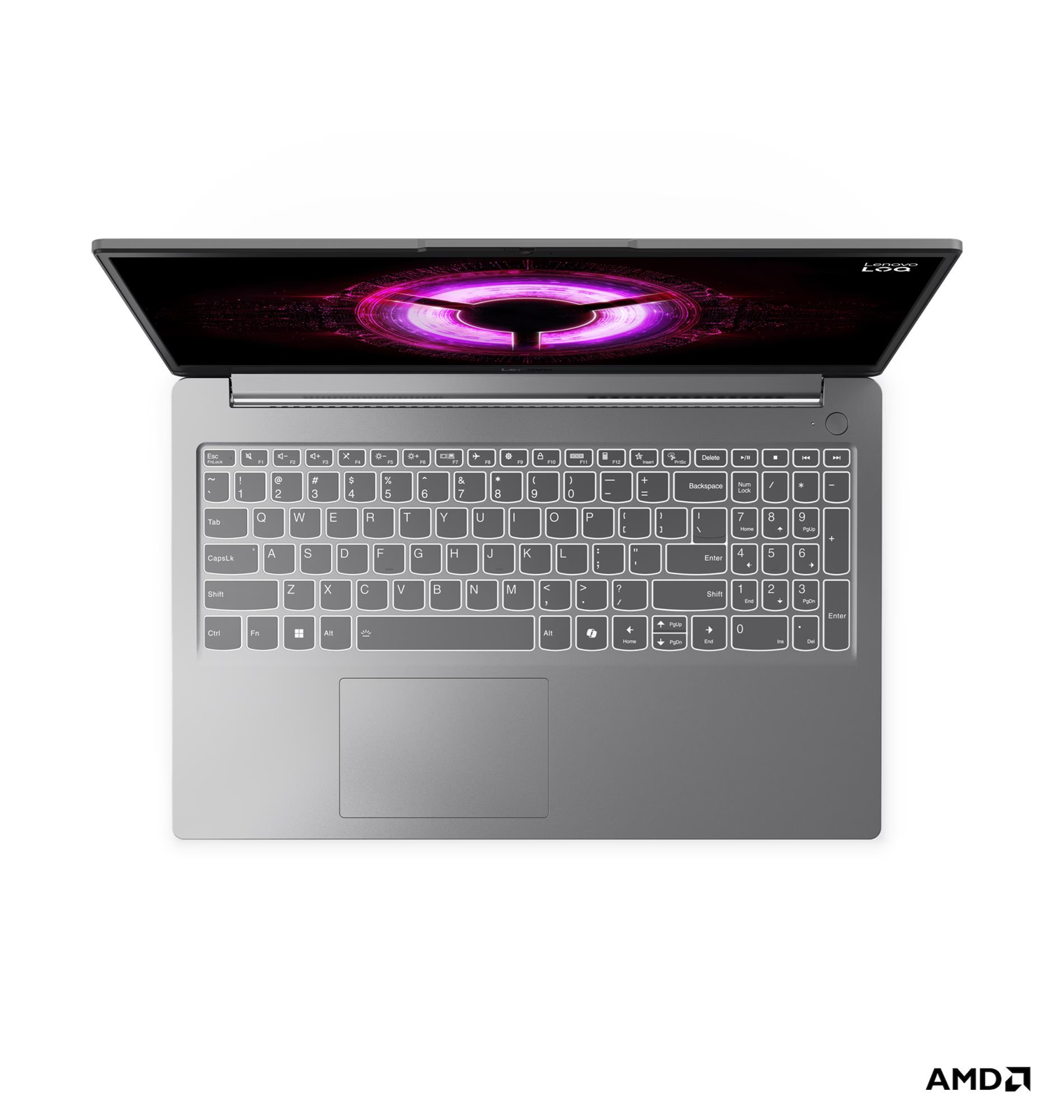 Лаптоп Lenovo LOQ 15ARP10E, AMD Ryzen 7 7735HS, 16GB SODIMM DDR5-4800, 512GB SSD M.2 2242, NVIDIA GeForce RTX 4050 6GB, 15.6" FHD (1920x1080) IPS 300nits, 144Hz, FreeSync, Luna Grey - 83S000AMBM