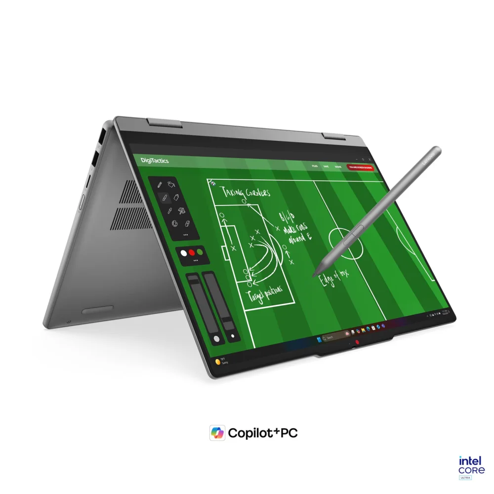 Лаптоп Lenovo IdeaPad 5 2-in-1 14IPH11, Intel Core Ultra 5 322, 16GB SODIMM DDR5-5600, Integrated Intel Graphics, 512GB SSD M.2 2242 PCIe 4.0x4, 14" WUXGA (1920x1200) IPS, Luna Grey - 83UG003PBM