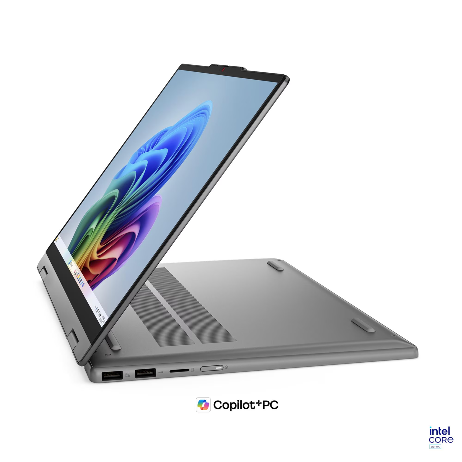 Лаптоп Lenovo IdeaPad 5 2-in-1 14IPH11, Intel Core Ultra 5 322, 16GB SODIMM DDR5-5600, Integrated Intel Graphics, 512GB SSD M.2 2242 PCIe 4.0x4, 14" WUXGA (1920x1200) IPS, Luna Grey - 83UG003PBM