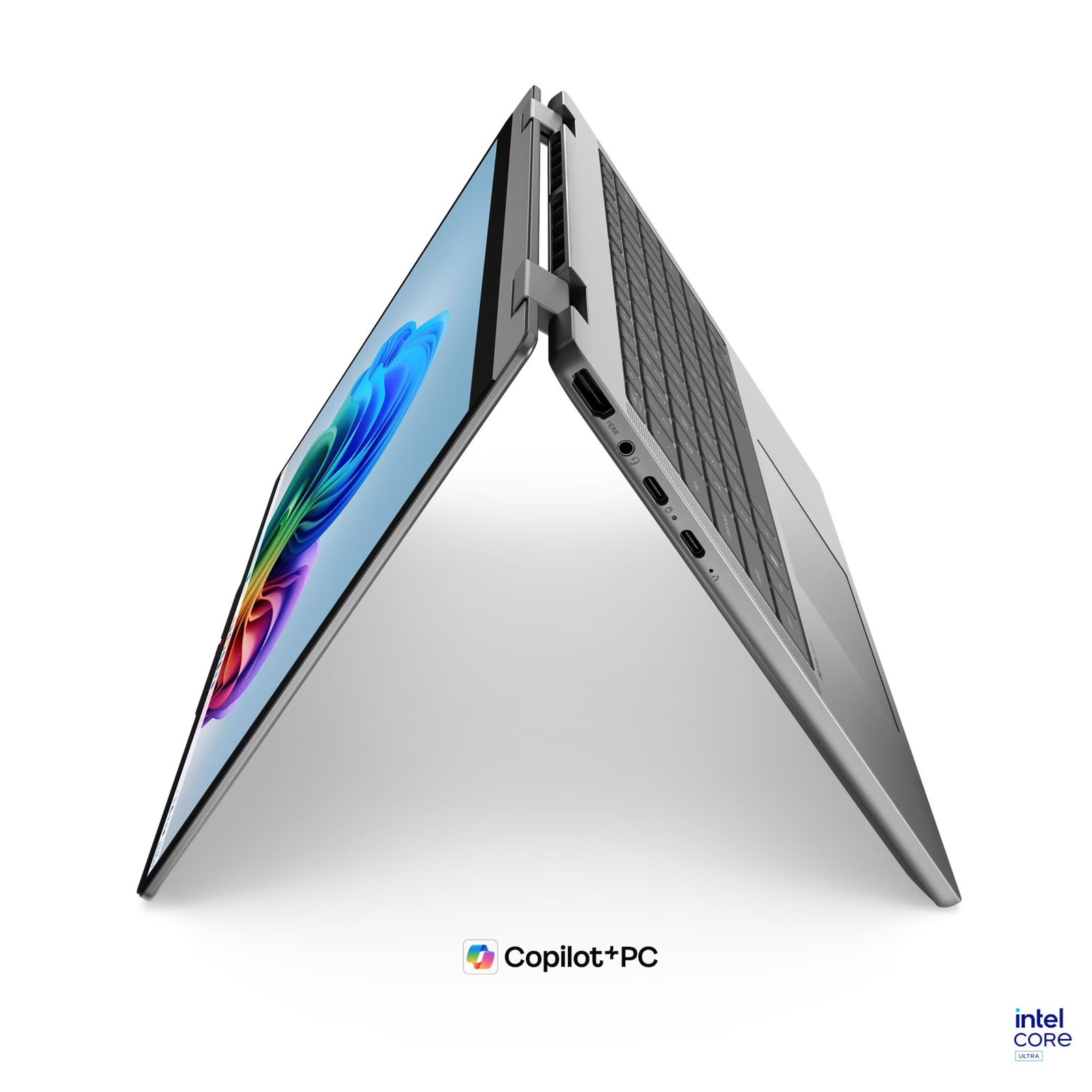 Лаптоп Lenovo IdeaPad 5 2-in-1 14IPH11, Intel Core Ultra 5 322, 16GB SODIMM DDR5-5600, Integrated Intel Graphics, 512GB SSD M.2 2242 PCIe 4.0x4, 14" WUXGA (1920x1200) IPS, Luna Grey - 83UG003PBM