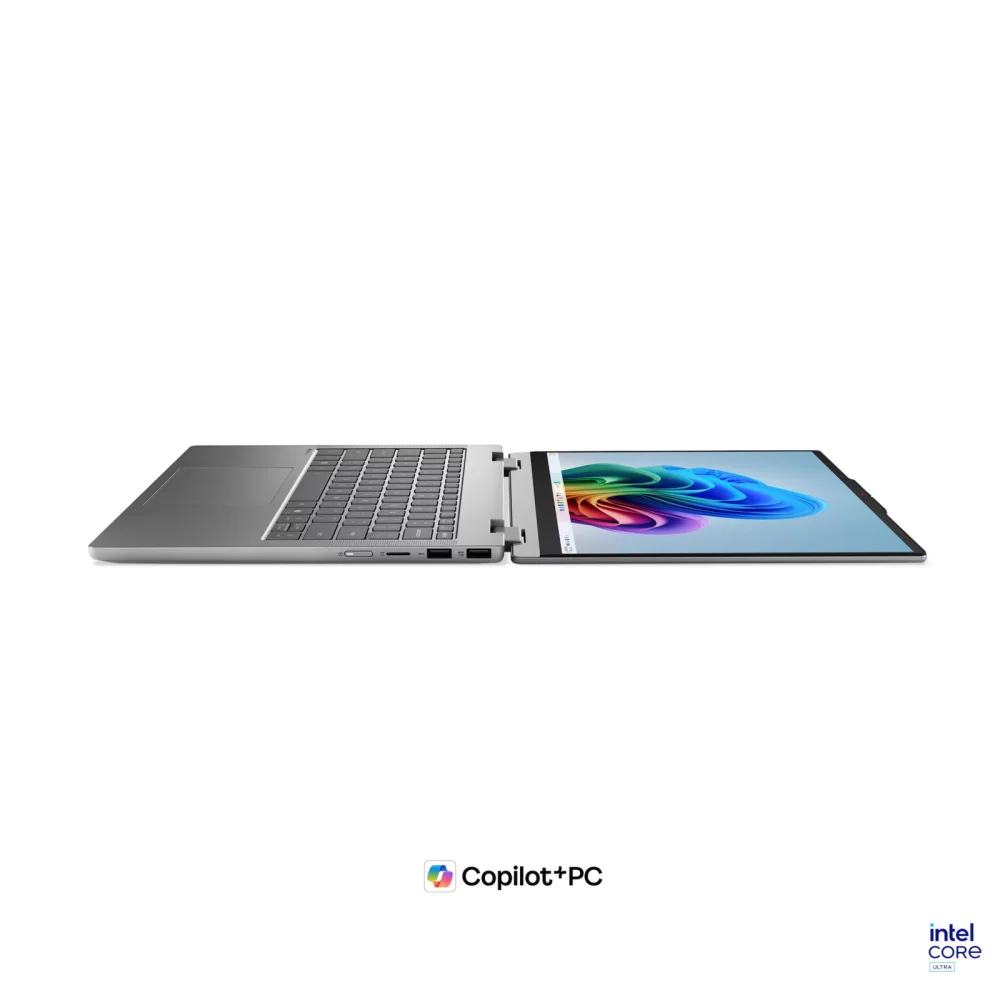 Лаптоп Lenovo IdeaPad 5 2-in-1 14IPH11, Intel Core Ultra 5 322, 16GB SODIMM DDR5-5600, Integrated Intel Graphics, 512GB SSD M.2 2242 PCIe 4.0x4, 14" WUXGA (1920x1200) IPS, Luna Grey - 83UG003PBM