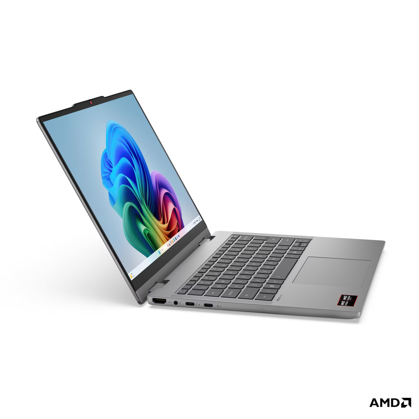 Лаптоп Lenovo IdeaPad 5 2-in-1 14AHP11, AMD Ryzen 7 250, 16GB SODIMM DDR5-5600, Integrated AMD Radeon 780M Graphics, 512GB SSD M.2 2242, 14" WUXGA (1920x1200) IPS Touch, Luna Grey - 83UJ0024BM