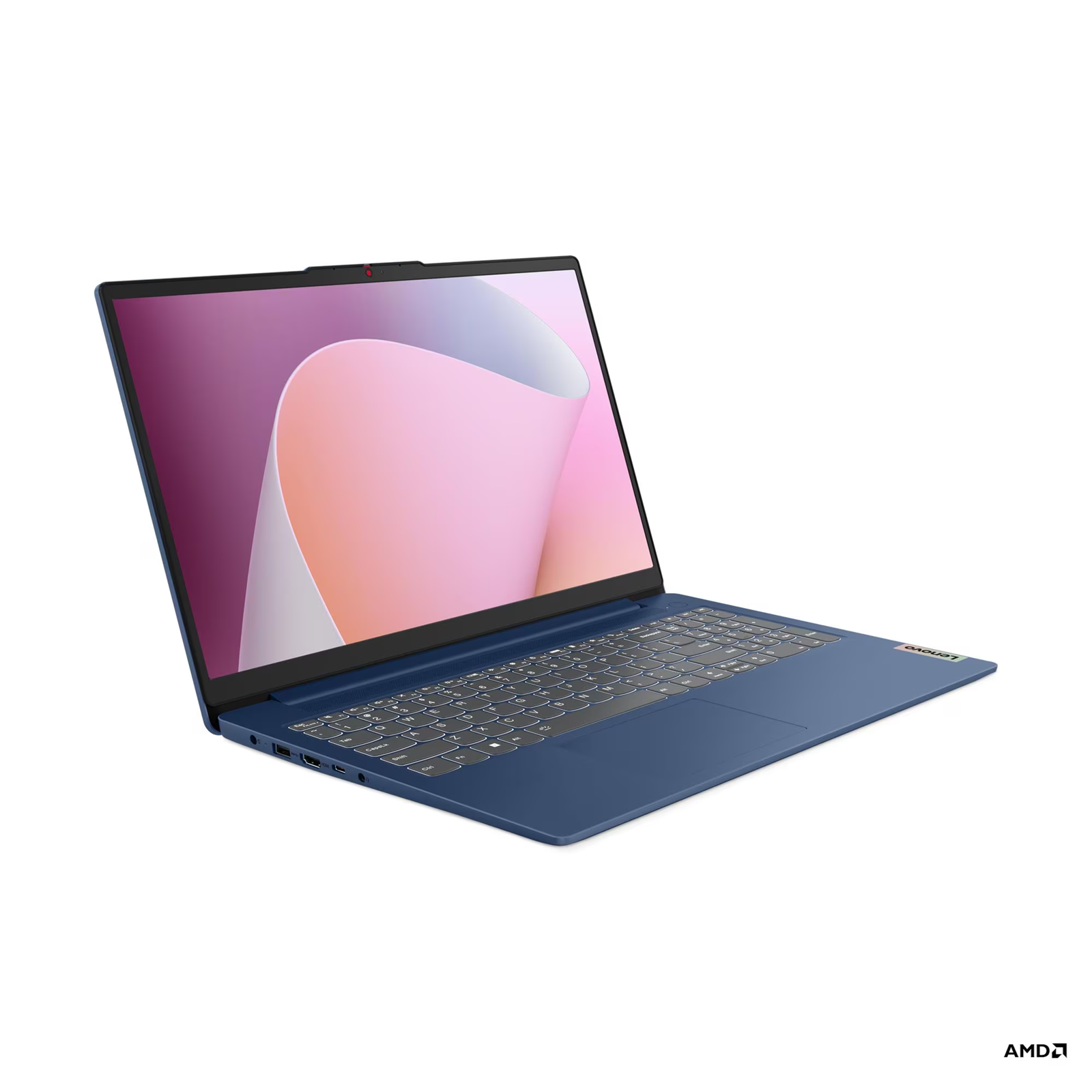 Лаптоп Lenovo IdeaPad Slim 3 15AMN8, AMD Ryzen 5 40, 16GB DDR5 RAM, 512GB M.2 NVMe SSD, AMD Radeon 610M Graphics, 15.6" IPS FHD, Blue, No Adapter - 82XQ01NABM