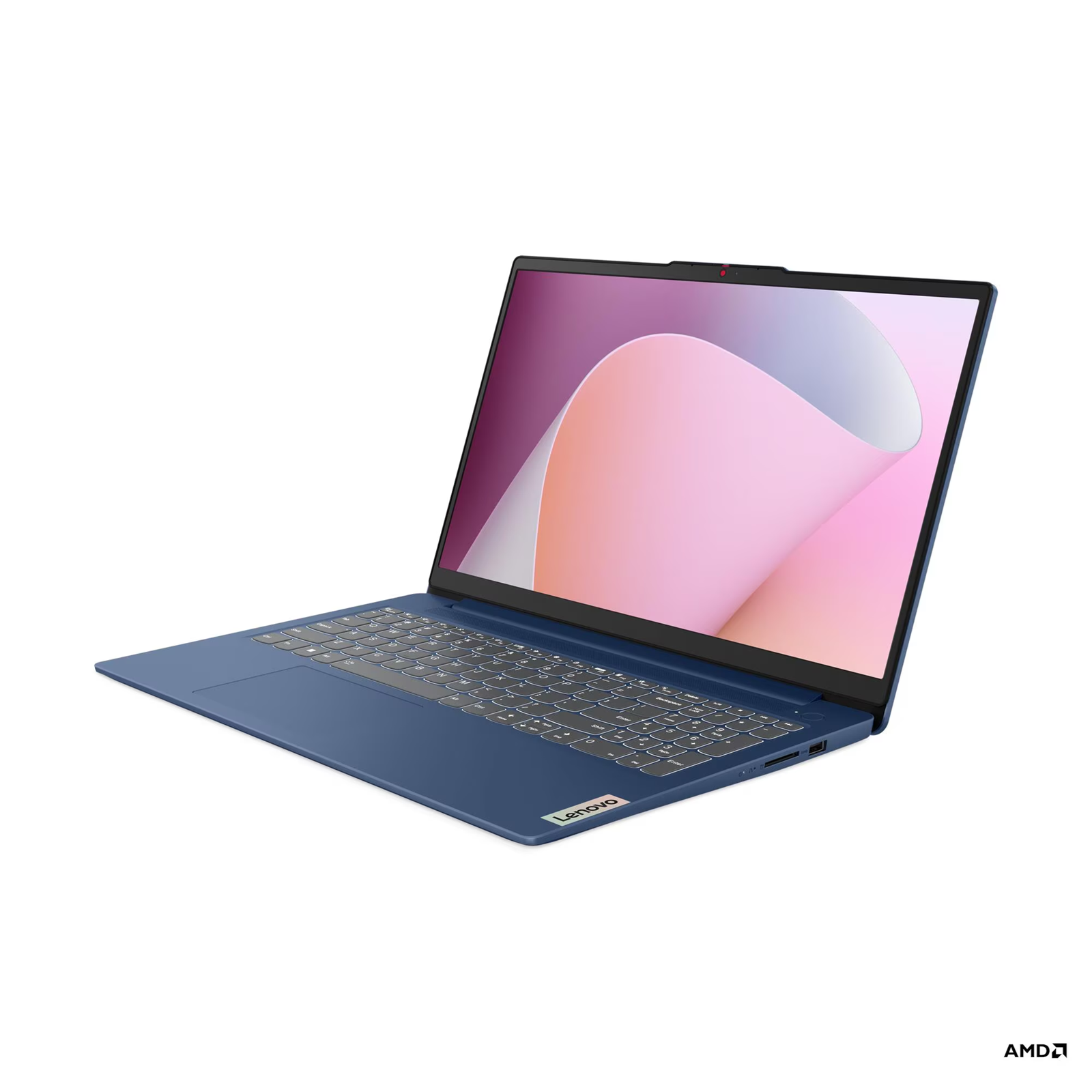 Лаптоп Lenovo IdeaPad Slim 3 15AMN8, AMD Ryzen 5 40, 16GB DDR5 RAM, 512GB M.2 NVMe SSD, AMD Radeon 610M Graphics, 15.6" IPS FHD, Blue, No Adapter - 82XQ01NABM