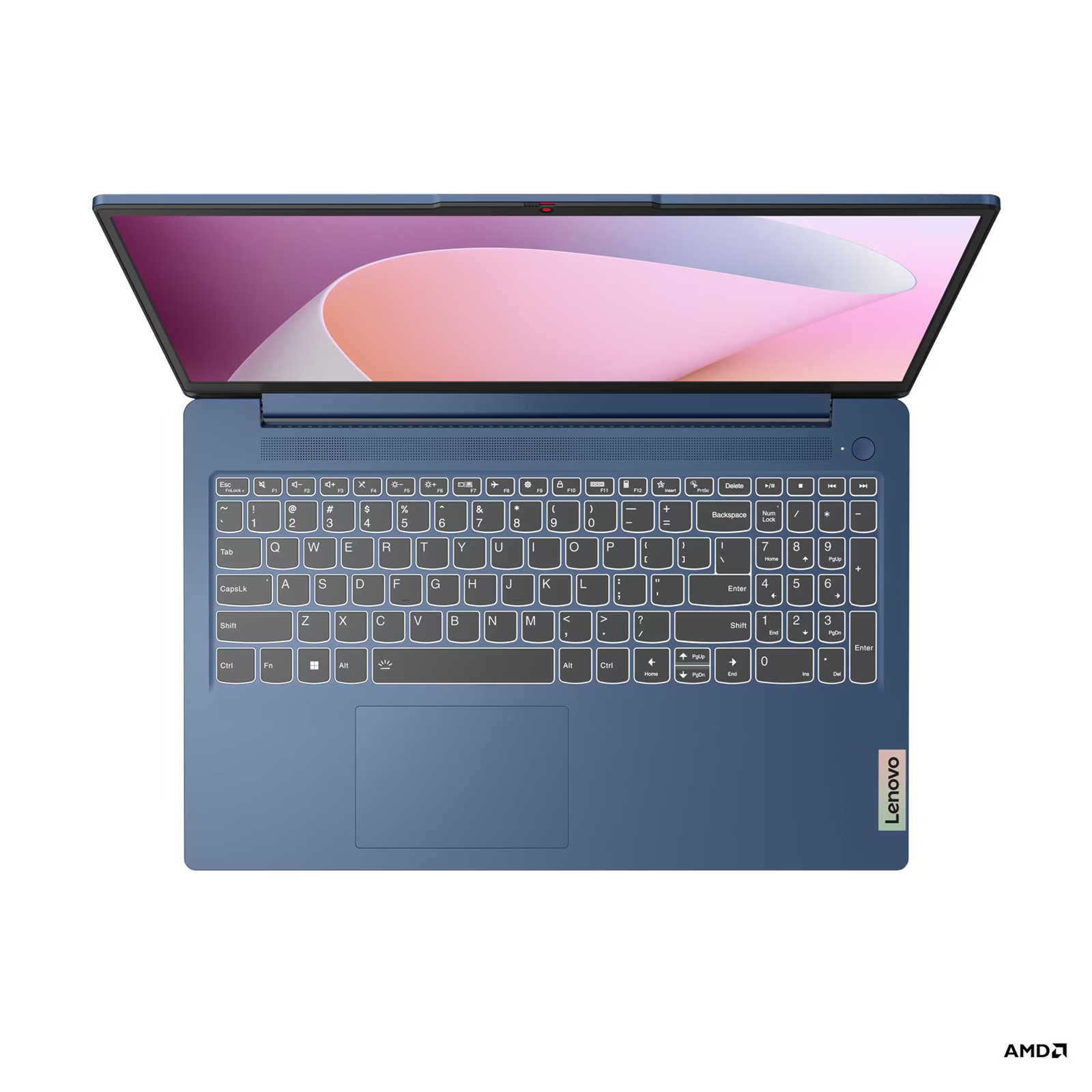 Лаптоп Lenovo IdeaPad Slim 3 15AMN8, AMD Ryzen 5 40, 16GB DDR5 RAM, 512GB M.2 NVMe SSD, AMD Radeon 610M Graphics, 15.6" IPS FHD, Blue, No Adapter - 82XQ01NABM