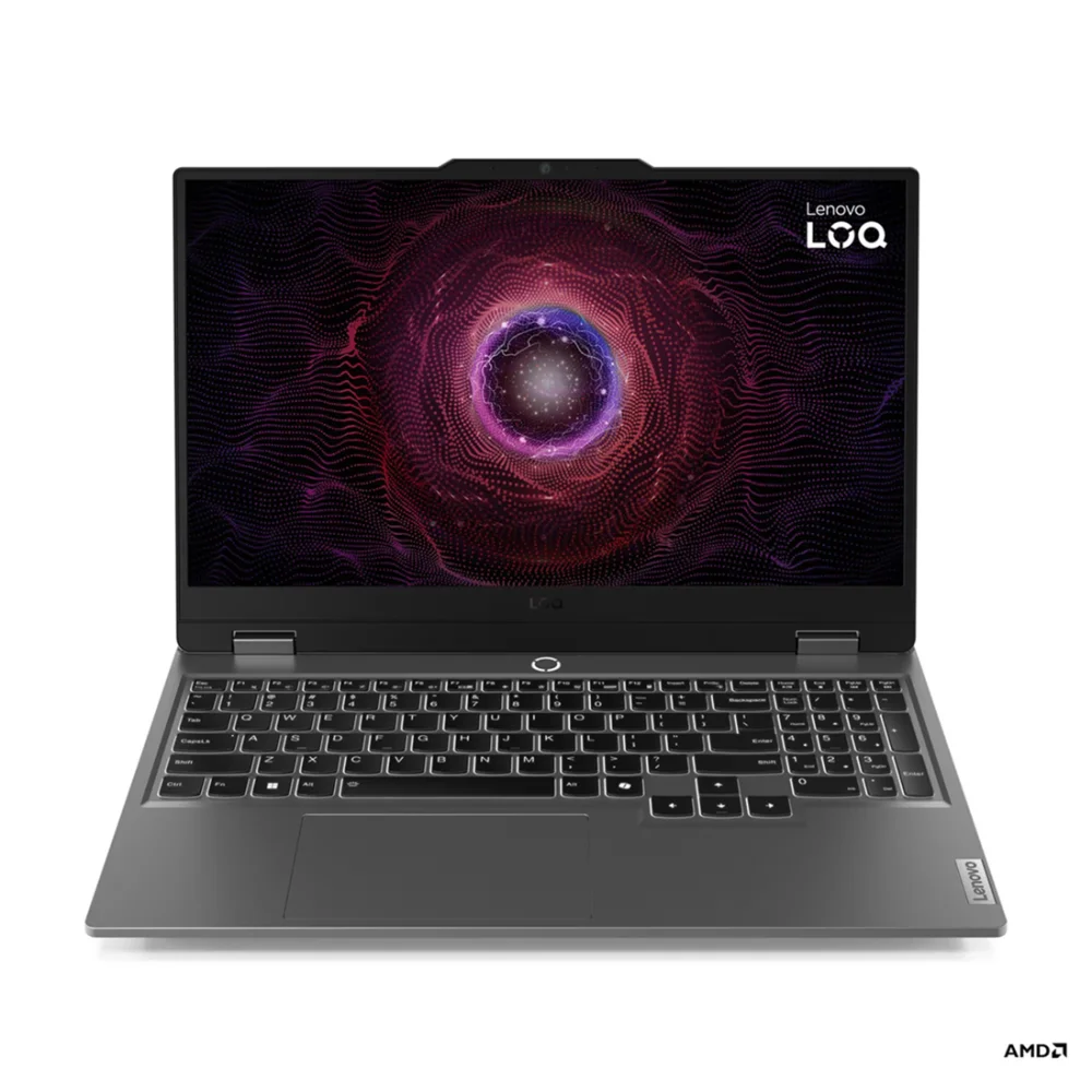 Лаптоп Lenovo LOQ 15AHP9, AMD Ryzen 7 7445HS, 16GB SODIMM DDR5-5600, 512GB SSD M.2 2242, NVIDIA GeForce RTX 3050 6GB, 15.6" FHD (1920x1080) IPS 300nits, 144Hz, G-SYNC, Luna Grey - 83DX00FEBM