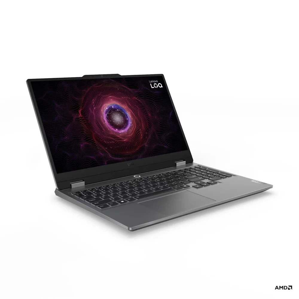 Лаптоп Lenovo LOQ 15AHP9, AMD Ryzen 7 7445HS, 16GB SODIMM DDR5-5600, 512GB SSD M.2 2242, NVIDIA GeForce RTX 3050 6GB, 15.6" FHD (1920x1080) IPS 300nits, 144Hz, G-SYNC, Luna Grey - 83DX00FEBM