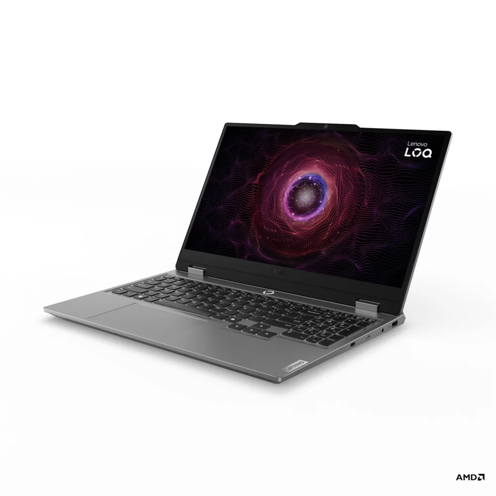 Лаптоп Lenovo LOQ 15AHP9, AMD Ryzen 7 7445HS, 16GB SODIMM DDR5-5600, 512GB SSD M.2 2242, NVIDIA GeForce RTX 3050 6GB, 15.6" FHD (1920x1080) IPS 300nits, 144Hz, G-SYNC, Luna Grey - 83DX00FEBM