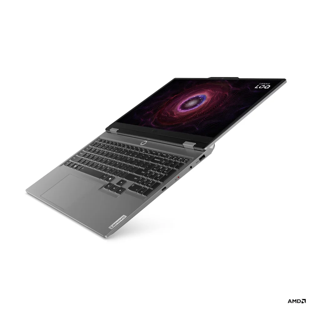 Лаптоп Lenovo LOQ 15AHP9, AMD Ryzen 7 7445HS, 16GB SODIMM DDR5-5600, 512GB SSD M.2 2242, NVIDIA GeForce RTX 3050 6GB, 15.6" FHD (1920x1080) IPS 300nits, 144Hz, G-SYNC, Luna Grey - 83DX00FEBM
