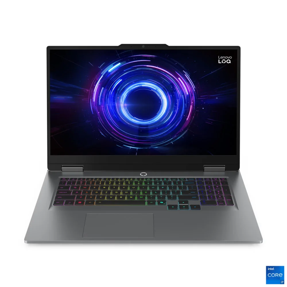 Лаптоп Lenovo LOQ 17IRX10, Intel Core i5-13450HX, 16GB SODIMM DDR5-4800, 1TB SSD M.2 2242, NVIDIA GeForce RTX 5050 8GB, 17.3" FHD (1920x1080) IPS 300nits Anti-glare, 165Hz, G-SYNC, Luna Grey - 83JH00DRBM