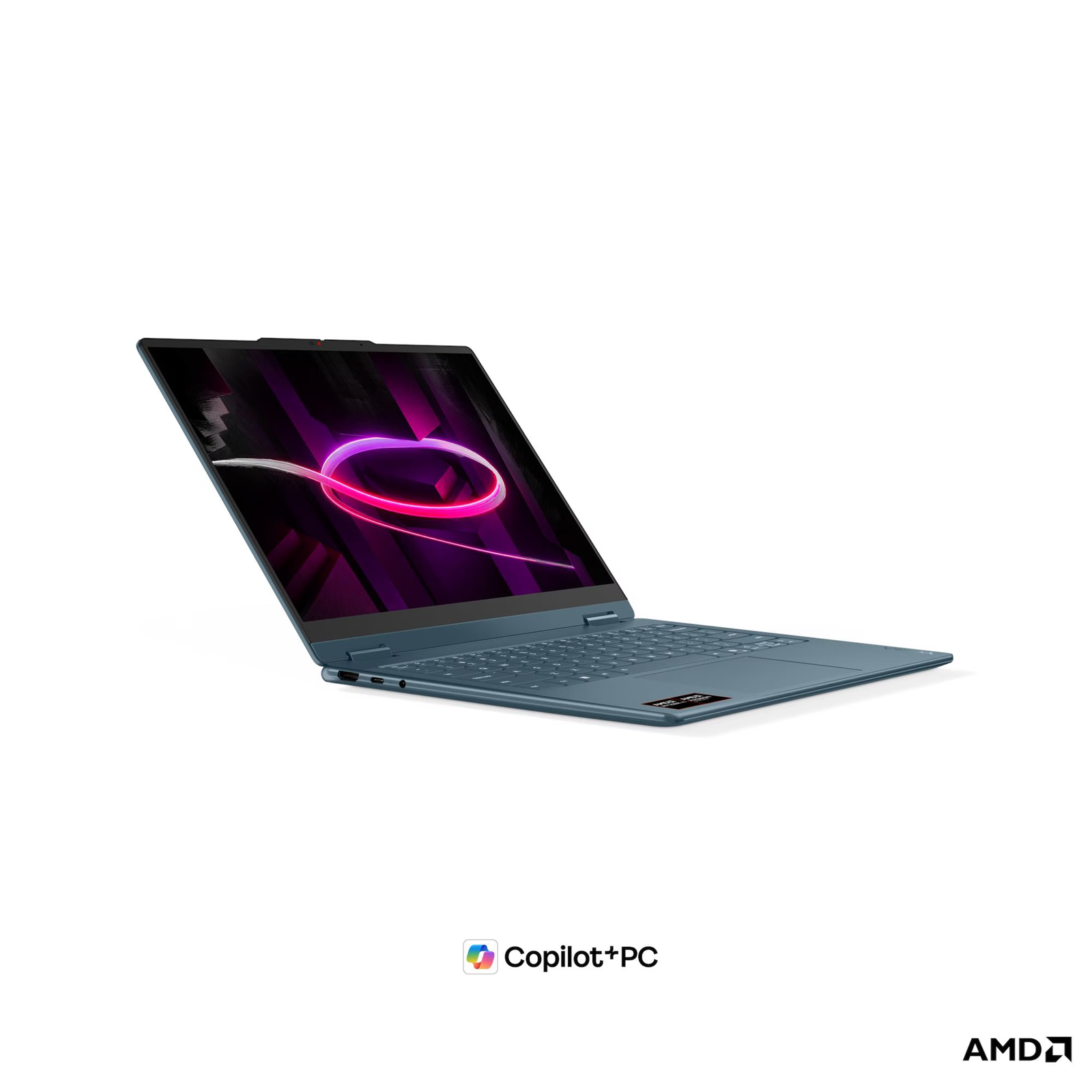 Лаптоп LENOVO Yoga 7 2-in-1 14AGP11, AMD Ryzen AI 7 445, 24GB Soldered LPDDR5X-8000, 1TB SSD M.2 2242, AMD Radeon 840M, 14" WUXGA (1920x1200) OLED, Tidal Teal - 83TD001LBM