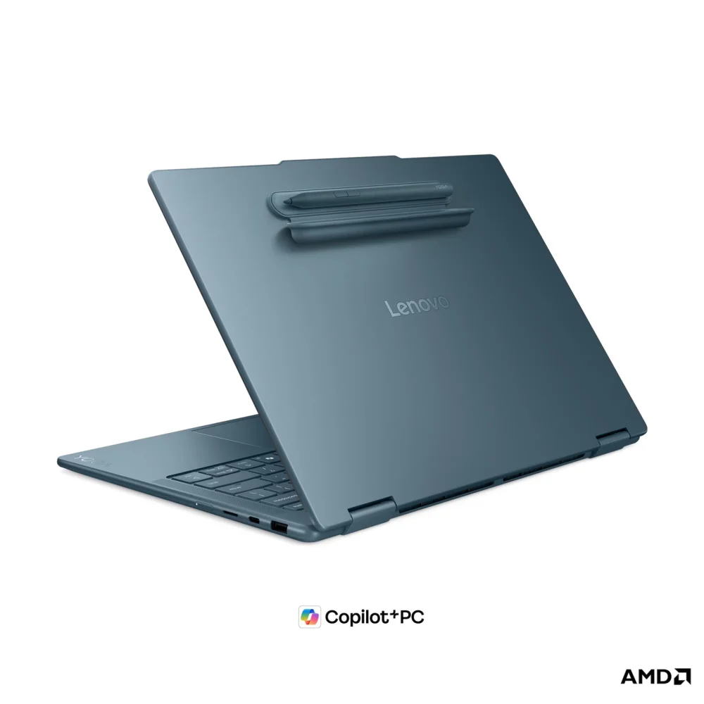 Лаптоп LENOVO Yoga 7 2-in-1 14AGP11, AMD Ryzen AI 7 445, 24GB Soldered LPDDR5X-8000, 1TB SSD M.2 2242, AMD Radeon 840M, 14" WUXGA (1920x1200) OLED, Tidal Teal - 83TD001LBM
