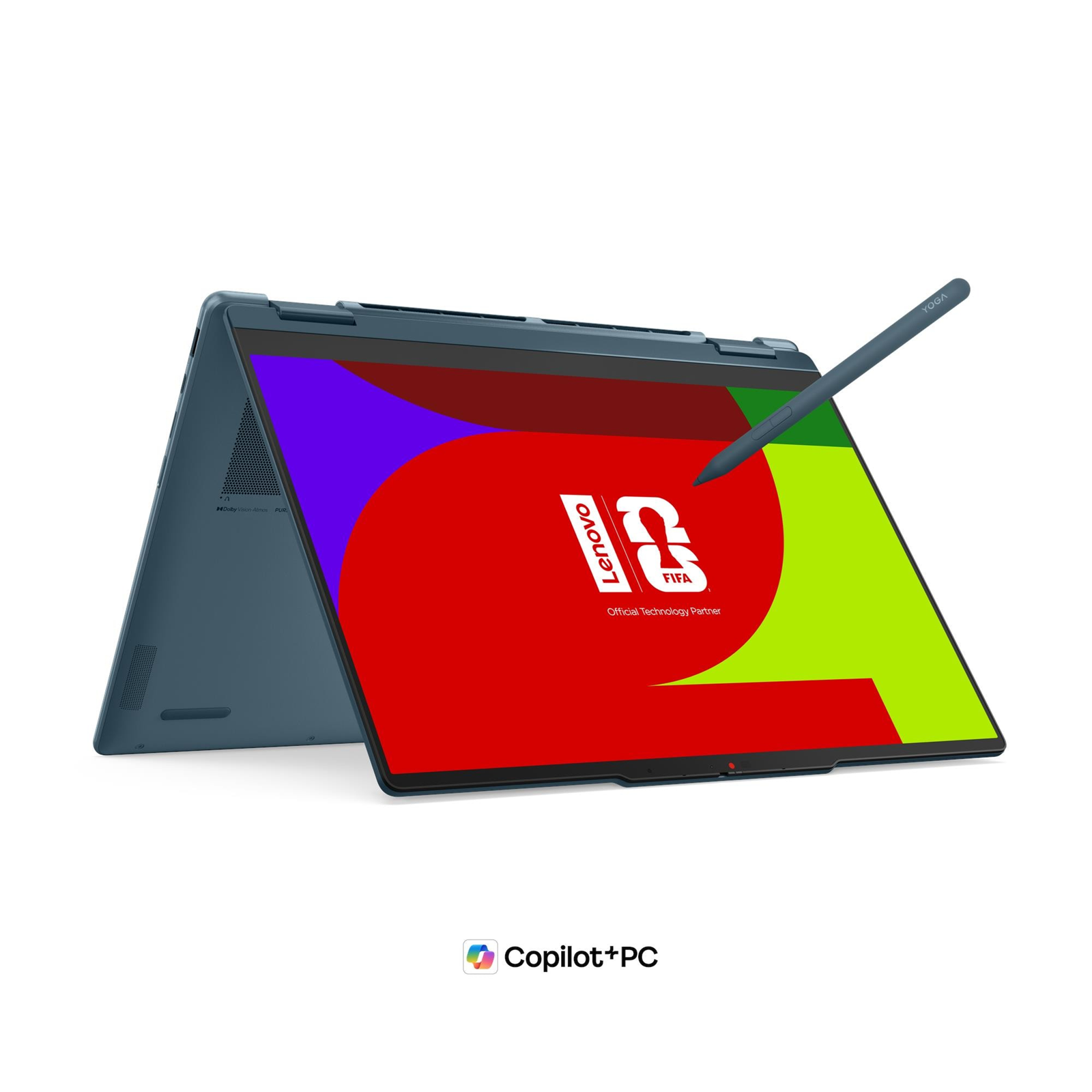 Лаптоп LENOVO Yoga 7 2-in-1 14AGP11, AMD Ryzen AI 7 445, 24GB Soldered LPDDR5X-8000, 1TB SSD M.2 2242, AMD Radeon 840M, 14" WUXGA (1920x1200) OLED, Tidal Teal - 83TD001LBM