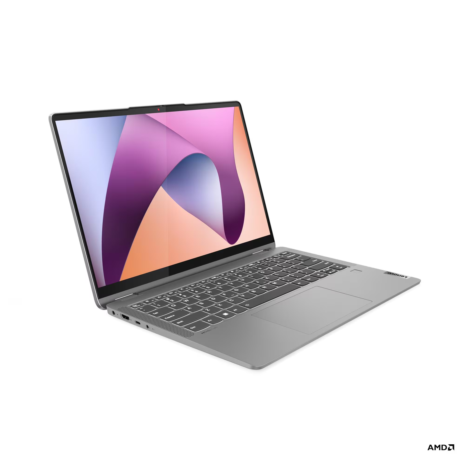 Лаптоп Lenovo IdeaPad Flex 5 14ABR8, AMD Ryzen 5 7530U, 16GB Soldered LPDDR4X-4266, 1TB SSD M.2 2242, AMD Radeon Graphics, 14" WUXGA (1920x1200) IPS, 60Hz, Glass, Touch, Arctic Grey - 82XX004LBM