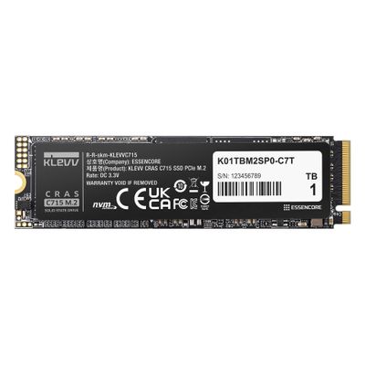 Диск SSD KLEVV SSD C715, 512GB M.2 2280 PCIe 3.0x4 NVMe - K512GM2SP0-C7T